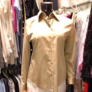 Ellen Tracy Gold Button-Down Shirt